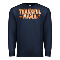 Navy Thankful Mama Premium Sweatshirt - MaliasSmallBusiness