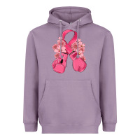 Lavender breast cancer with boxing gloves Heavyweight Hoodie - MaliasSmallBusiness