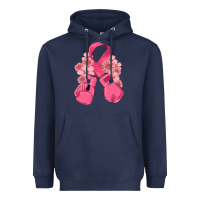 Navy breast cancer with boxing gloves Heavyweight Hoodie - MaliasSmallBusiness