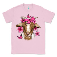 Bubblegum Pink pink floral bandana goat Classic Tee - Jasminsmagicworld