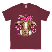 Burgundy pink floral bandana goat Classic Tee - Jasminsmagicworld