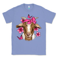 Colony Blue pink floral bandana goat Classic Tee - Jasminsmagicworld