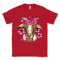 Red pink floral bandana goat Classic Tee - Jasminsmagicworld