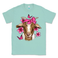 Seafoam pink floral bandana goat Classic Tee - Jasminsmagicworld