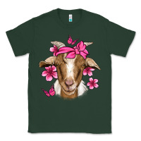 Sports Green pink floral bandana goat Classic Tee - Jasminsmagicworld