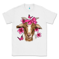 White pink floral bandana goat Classic Tee - Jasminsmagicworld