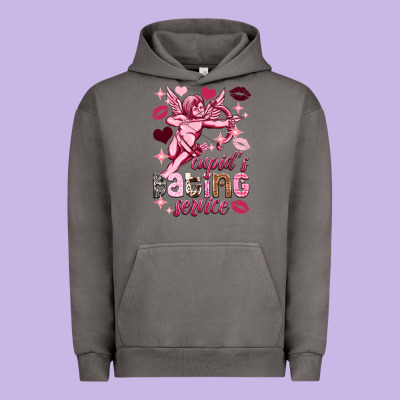 Cupid's Dating Service Valentine's Day Urban Hoodie Designed By Howdyjamesfarm