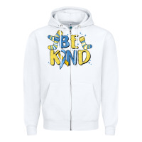 White be kind Zipper Hoodie - MaliasSmallBusiness