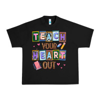 Black teach your heart out Urban Heavy Tee - AdoDesignShop