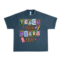 Midnight Navy teach your heart out Urban Heavy Tee - AdoDesignShop