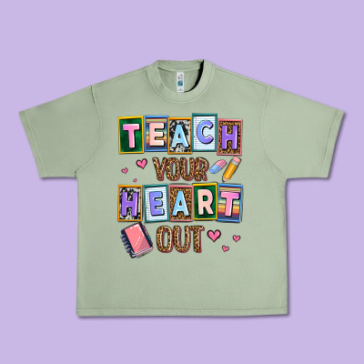 Teach Your Heart Out Urban Heavy Tee Designed By Adodesignshop