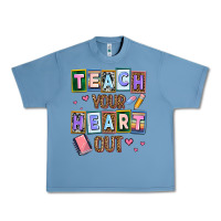 Pebble Blue teach your heart out Urban Heavy Tee - AdoDesignShop