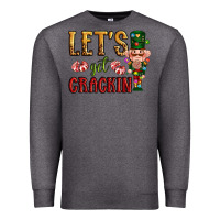 Charcoal Heather Let's get crackin Christmas Premium Sweatshirt - NancyCooperArtShop