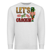 Oatmeal Heather Let's get crackin Christmas Premium Sweatshirt - NancyCooperArtShop
