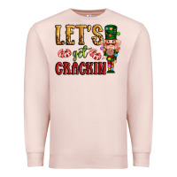 Pale Pink Let's get crackin Christmas Premium Sweatshirt - NancyCooperArtShop