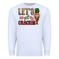 White Let's get crackin Christmas Premium Sweatshirt - NancyCooperArtShop