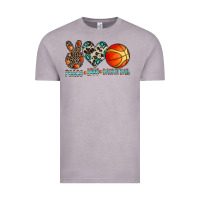 Vintage Zinc peace love basketball Vintage Tee - CowhideDigitalArt