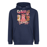 Navy conchas and cucuys mexican desert ghosts Heavyweight Hoodie - MaliasSmallBusiness