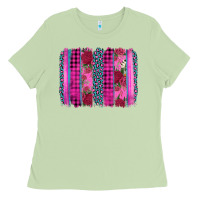 Matcha valentine's day floral leopard brushstroke Ladies Tee - AdoDesignShop