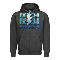 Charcoal Heather mom of both boys Zipper Hoodie - MaliasSmallBusiness