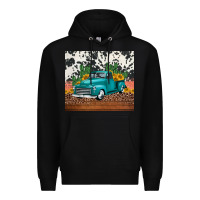 Black western farm truck cactus and sunflowers Premium Hoodie - Jasminsmagicworld