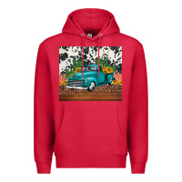 Cardinal western farm truck cactus and sunflowers Premium Hoodie - Jasminsmagicworld