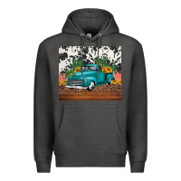 Charcoal Heather western farm truck cactus and sunflowers Premium Hoodie - Jasminsmagicworld