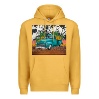 Mustard western farm truck cactus and sunflowers Premium Hoodie - Jasminsmagicworld