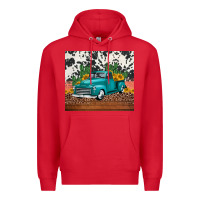 Red western farm truck cactus and sunflowers Premium Hoodie - Jasminsmagicworld