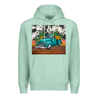 Seafoam western farm truck cactus and sunflowers Premium Hoodie - Jasminsmagicworld