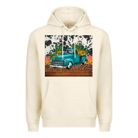 Tofu western farm truck cactus and sunflowers Premium Hoodie - Jasminsmagicworld