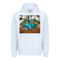White western farm truck cactus and sunflowers Premium Hoodie - Jasminsmagicworld