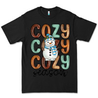 Black cozy season snowman Premium Tee - MaliasSmallBusiness