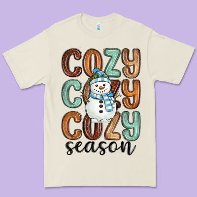Premium Tee cozy season snowman