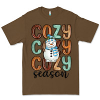 Cacao cozy season snowman Premium Tee - MaliasSmallBusiness