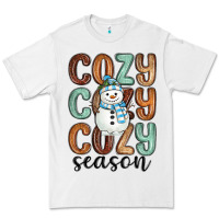 White cozy season snowman Premium Tee - MaliasSmallBusiness