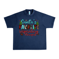 Navy santa s favorite respiratory therapist Urban Heavy Tee - JahusDesignShop
