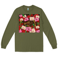 Army Green love letters tumbler Long Sleeve Tee - AdoDesignShop