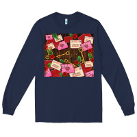 Navy love letters tumbler Long Sleeve Tee - AdoDesignShop