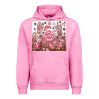 Fuchsia Pink cafecito y chisme with leopard tumbler tbs Urban Hoodie - TumblerDesignByShophia