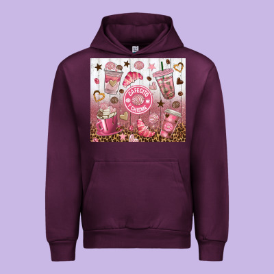 Cafecito Y Chisme With Leopard Tumbler Tbs Urban Hoodie Designed By Tumblerdesignbyshophia