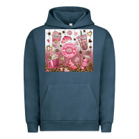 Pigment Midnight Navy cafecito y chisme with leopard tumbler tbs Urban Hoodie - TumblerDesignByShophia