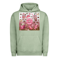 Pigment Oil Green cafecito y chisme with leopard tumbler tbs Urban Hoodie - TumblerDesignByShophia