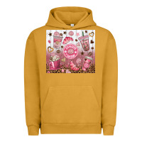 Pigment Peanut Butter cafecito y chisme with leopard tumbler tbs Urban Hoodie - TumblerDesignByShophia