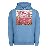 Pigment Pebble Blue cafecito y chisme with leopard tumbler tbs Urban Hoodie - TumblerDesignByShophia