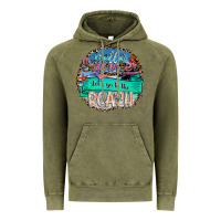 Vintage Olive Hello Summer Let's Go To The Beach Vintage Hoodie - SublimationCraftShop