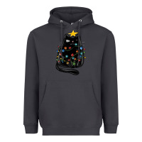 Smoke christmas cat with lights Heavyweight Hoodie - MaliasSmallBusiness