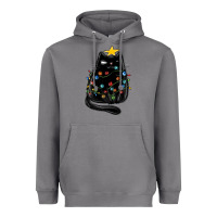 Storm christmas cat with lights Heavyweight Hoodie - MaliasSmallBusiness