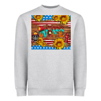Heather Grey american flag firefighter wife Heavyweight Sweatshirt - HRA Design Shop