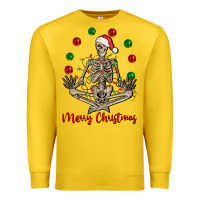 Lemon Merry Christmas skeleton Premium Sweatshirt - NancyCooperArtShop